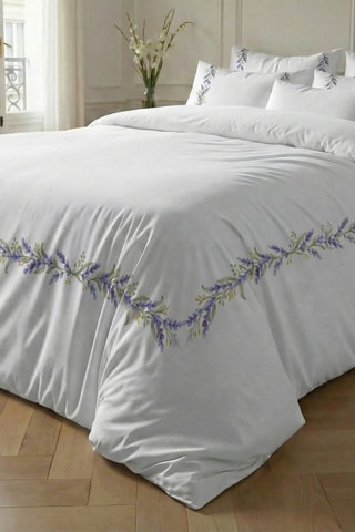 Housse de couette en percale de coton 79 fils/cm² Alberic - Blanc