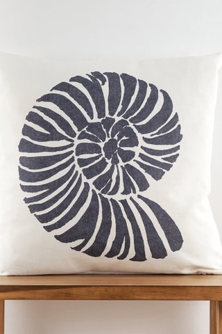 Housse de coussin Nerja - Blanc et bleu - 50 x 50 cm