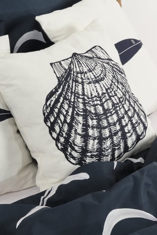 Housse de coussin Tabarca - Blanc et bleu - 50 x 50 cm