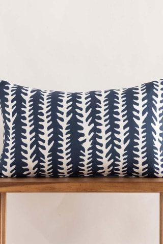 Housse de coussin en coton 98 fils/cm² Dénia - Bleu cobalt - 30 x 50 cm