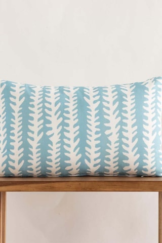 Housse de coussin en coton 98 fils/cm² Vera - Bleu - 30 x 50 cm