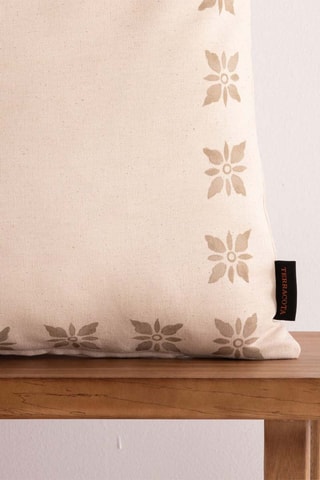 Housse de coussin en coton 300 g/m² Ferreira - Beige - 50 x 50 cm