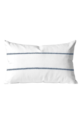 Housse de coussin Piles - Bleu et blanc - 30 x 50 cm