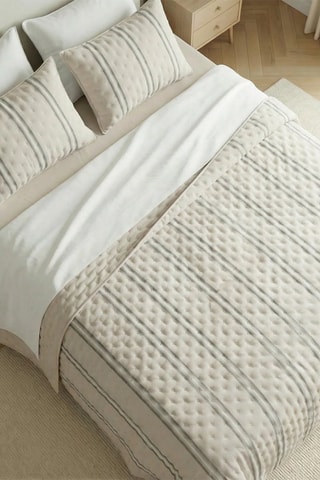 Couvre-lit Sargaret - Beige et vert