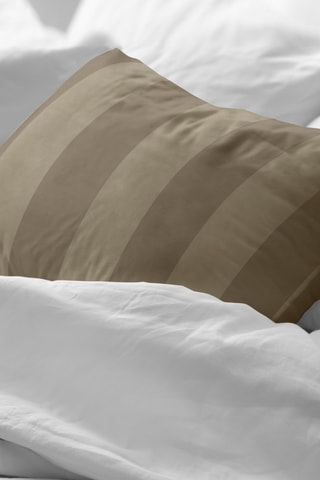 Taie d'oreiller en percale de coton 200 fils/cm² Romani - Marron