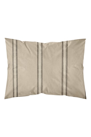 Taie d'oreiller en percale de coton 200 fils/cm² Sargaret - Beige