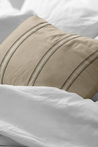 Taie d'oreiller en percale de coton 200 fils/cm² Sargaret - Beige
