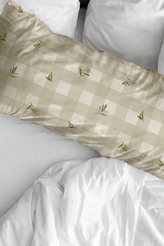 Taie d'oreiller en percale de coton 200 fils/cm² Sella - Beige