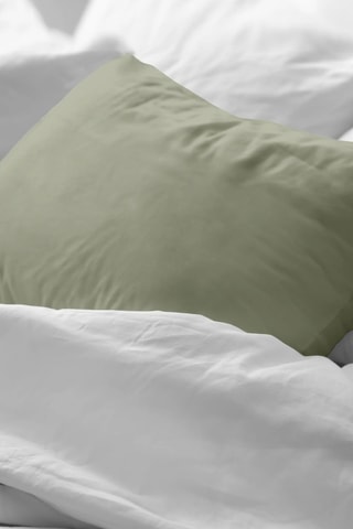 Taie d'oreiller en percale de coton 200 fils/cm² Soft - Vert clair