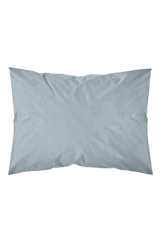 Taie d'oreiller en percale de coton 200 fils/cm² Soft - Bleu clair