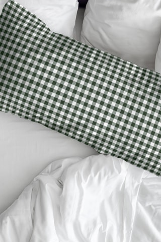 Taie d'oreiller en percale de coton 200 fils/cm² Aielo - Vert foncé