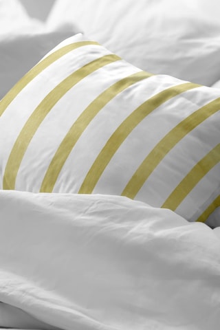 Taie d'oreiller en percale de coton 200 fils/cm² Fiyi - Jaune