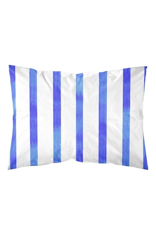 Taie d'oreiller en percale de coton  200 fils/cm² Mar - Bleu
