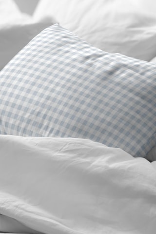 Taie d'oreiller en percale de coton - 200 fils/cm² Calafat - Bleu