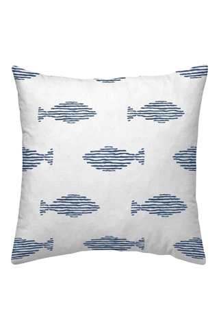 Taie d'oreiller en percale de coton 200 fils/cm² Capri - Bleu