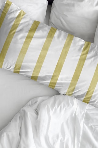 Taie d'oreiller en percale de coton 200 fils/cm² Fiyi - Jaune