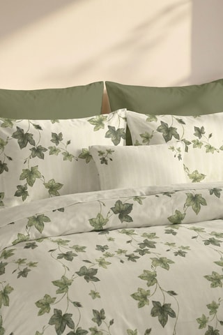 Housse de couette en percale de coton 200 fils/cm² Navarres - Vert