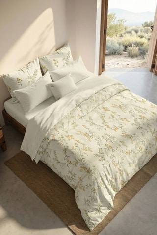 Housse de couette en percale de coton 200 fils/cm² Tortosa - Beige