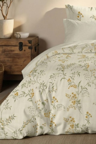 Housse de couette en percale de coton 200 fils/cm² Tortosa - Beige