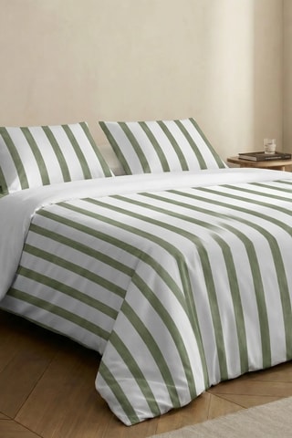 Housse de couette en percale de coton 200 fils/cm² Zanzibar - Vert