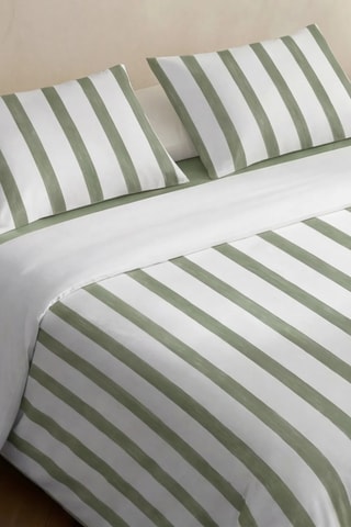 Housse de couette en percale de coton 200 fils/cm² Zanzibar - Vert