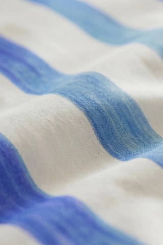 Housse de couette en percale de coton 200 fils/cm² Mar - Bleu
