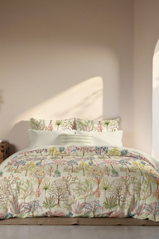 Housse de couette en percale de coton 200 fils/cm² Alcudia - Beige