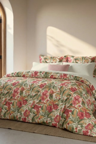 Housse de couette en percale de coton 200 fils/cm² Tierra - Multicolore
