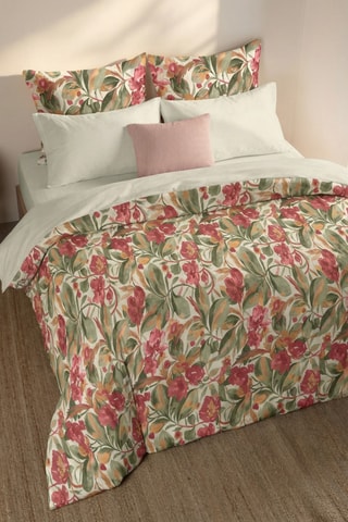 Housse de couette en percale de coton 200 fils/cm² Tierra - Multicolore