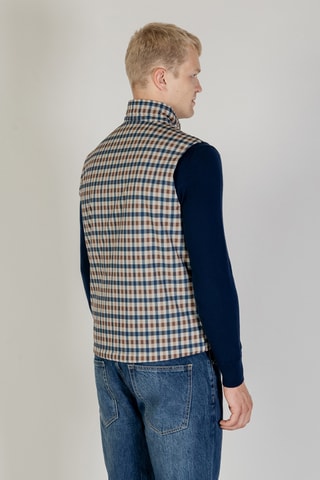 Gilet sans manches - Marron, beige et bleu foncé