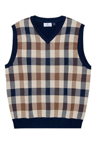 Gilet sans manches en mérinos  - Bleu marine