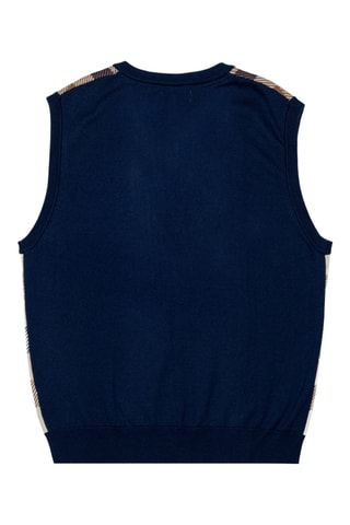 Gilet sans manches en mérinos  - Bleu marine