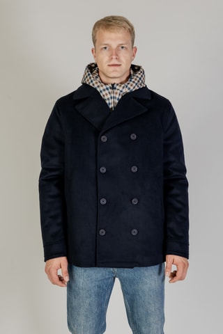 Caban en laine - Bleu marine
