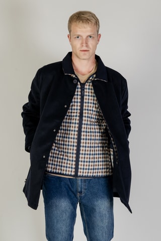 Manteau 2-en-1 en laine - Bleu marine