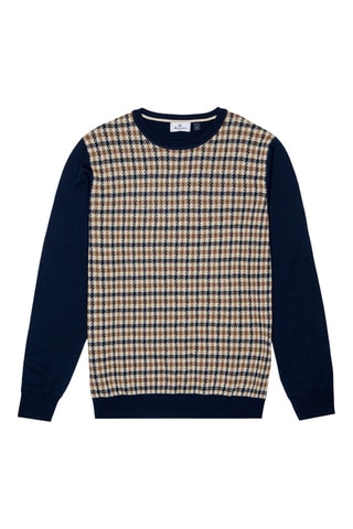 Pull en mérinos - Bleu marine
