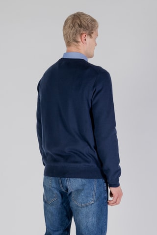 Pull en mérinos - Bleu marine