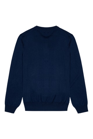Pull en mérinos - Bleu marine
