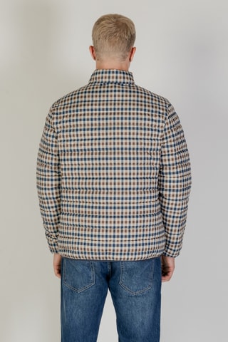 Doudoune - Marron, beige et bleu foncé