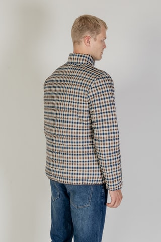 Doudoune - Marron, beige et bleu foncé