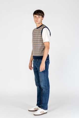 Gilet sans manchesen  mérinos  - Bleu marine
