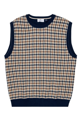 Gilet sans manchesen  mérinos  - Bleu marine