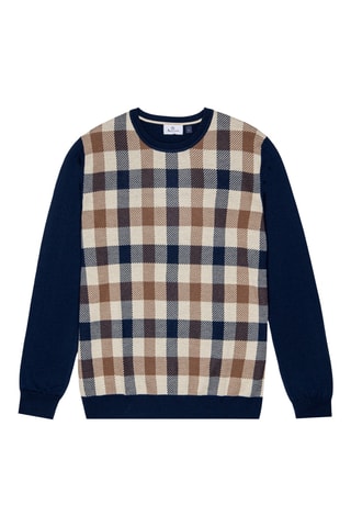 Pull en mérinos - Bleu marine