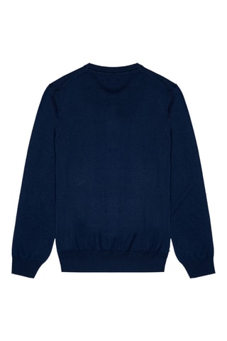 Pull en mérinos - Bleu marine
