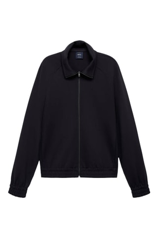 Sweat zip coupe normale - Bleu marine