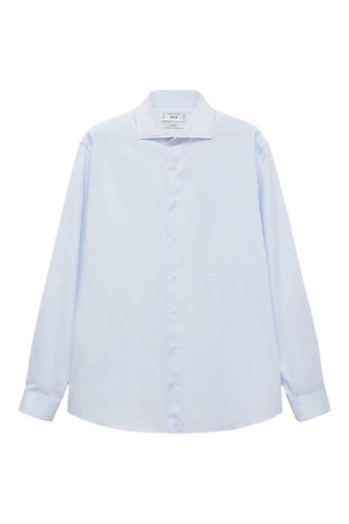 Chemise costume slim fit milleraies - Bleu