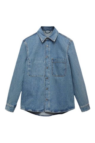 Surchemise jean poche - Bleu