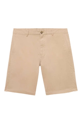 Bermuda slim-fit chino coton - Beige