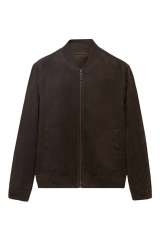 Veste bomber effet daim - Marron