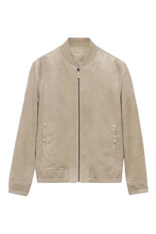 Veste bomber effet daim - Gris