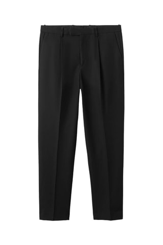 Pantalon costume regular-fit pinces - Noir